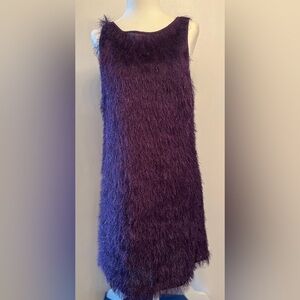 Y2K vibes Purple Fuzzy shimmering Sleeveless Mini Dress size M 🔥🔥🔥